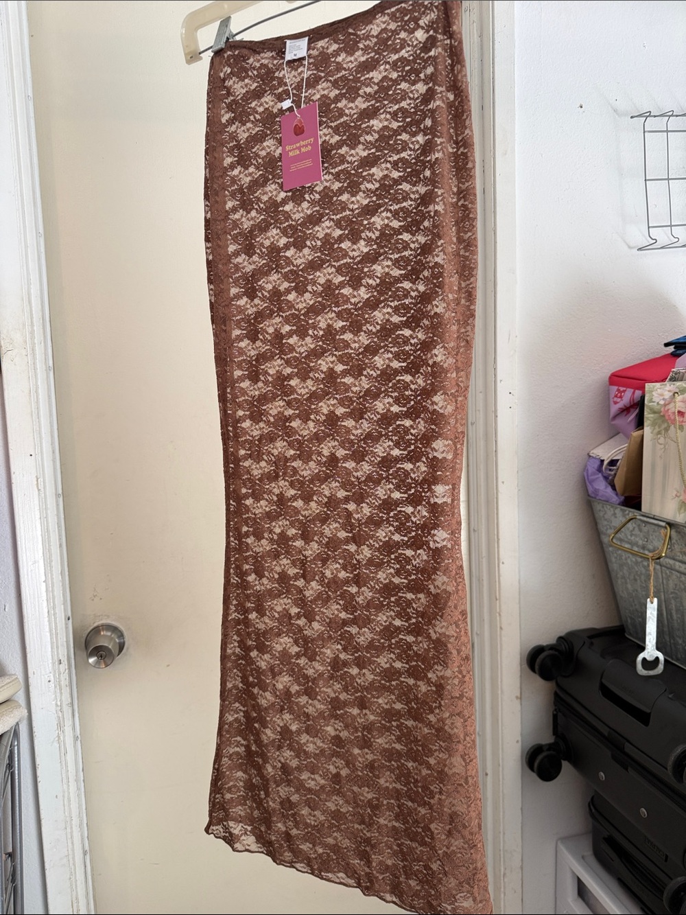 Strawberry Milk Mob Angel Skirt - Brown